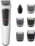 Philips MG3721 Multi-Grooming Series 3000 7-in-1 for Face-Hair-Body-Nose and Ear Kit Runtime: 60 min Grooming Kit for Men  White, Black