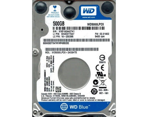 WD HARD DISK 500GB LAPTOP BLUE   WD5000LPCX