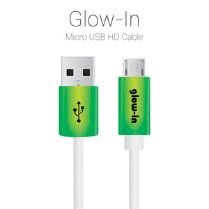 Portronics Micro USB HD Cable Speed with Green LED-Green POR 444 - BROOT COMPUSOFT LLP