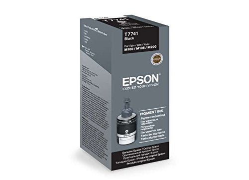 Epson Original Mono Ink Bottle T774 140 ml for Epson M100, M200, M105, M205 Printers Black Ink Cartridge - BROOT COMPUSOFT LLP