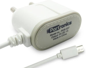 PORTRONICS ADAPTOR 1A WITH MICRO USB CABLE POR 537 - BROOT COMPUSOFT LLP