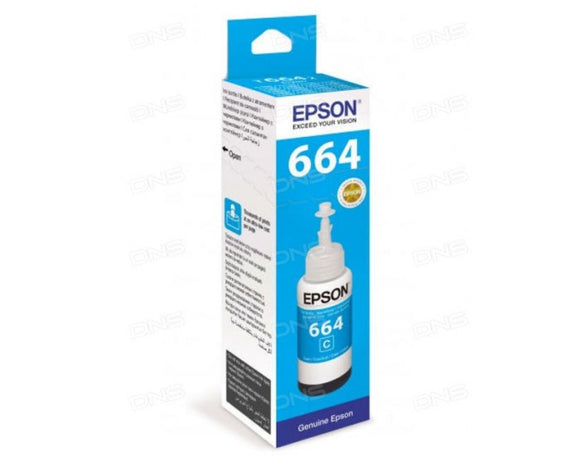 Epson Original Cartridge Ink Bottle 664 Cyan  C13T664298