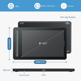 XP-Pen Deco M Drawing Tablet with X3 chip stylus 8 shortcut keys, 8192