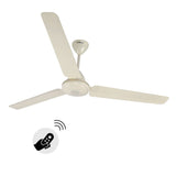 Atomberg Efficio Energy Saving 5 Star Rated 1400 mm 1400 mm BLDC Motor with Remote 3 Blade Ceiling Fan Ivory