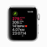 Apple Smart Watch  MTF22HN/A  Series 3 42 mm Silver Aluminum White Sport Band