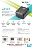 TVS Zenpert 4T520 Barcode & Label Printer - USB 2.0 / 203 DPI / 152mm/s | Brand New