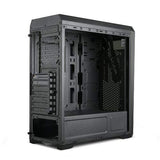 Ant Esports ICE-100TG Mid Tower Gaming Cabinet Supports ATX, Micro-ATX, Mini-ITX Motherboard with Transparent Tempered Glass Side Panel 120 mm Black Rear Fan Pre-Installed Mid Tower Cabinet