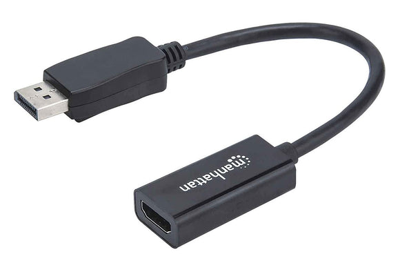 Manhattan DisplayPort to HDMI Adapter DisplayPort Male to HDMI Female, 1080p, Black