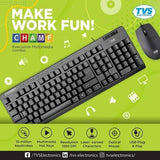 Tvs Wired Keyboard And Mouse Combo CHAMP-EXECUTIVE MULTIMEDIA BROOT COMPUSOFT LLP JAIPUR