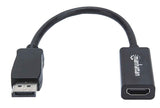 Manhattan DisplayPort to HDMI Adapter DisplayPort Male to HDMI Female, 1080p, Black