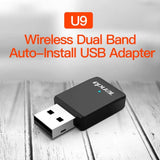 Tenda Usb Wifi Adapter 650 Mbps Dual Band (U9)