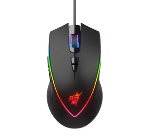 Redgear A-17 Gaming Mouse with Upto 6400 DPI, RGB Lighting and Braided Cable Black
