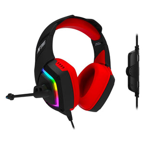 Ant Esports H530 Multi-Platform Pro RGB LED Wired Gaming Headset for PC  PS4  Xbox One Nintendo Switch Android iOS – Black - Red