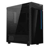 Gigabyte C200G Glass ATX Gaming Case, Tinted Tempered Glass, RGB Integrated, PSU Shroud Design, Detachable Dust Filter, Watercooling Ready, Enhanced Airflow - Black