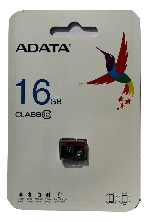 Adata Micro SD 16GB Memory C10  16 GB C10   AUSDH16GCL10-RI