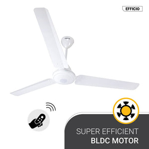 Atomberg Efficio Energy Saving 5 Star Rated 1400 mm 1400 mm BLDC Motor with Remote 3 Blade Ceiling Fan White