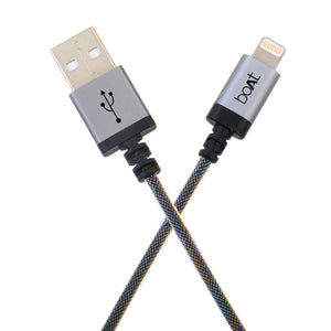 Boat LTG 500 Apple MFI Certified for iPhone, iPad and iPod 2Mtr Data Cable Space Grey