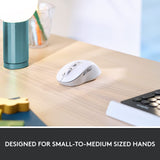 Logitech Signature M650 L Full Size Wireless Mouse - for Large Sized Hands Bluetooth, Multi-Device Compatibility Off-White