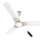 Atomberg Erica 5 Star BEE Rated 1200 mm BLDC Motor with Remote 3 Blade Ceiling Fan Snow White