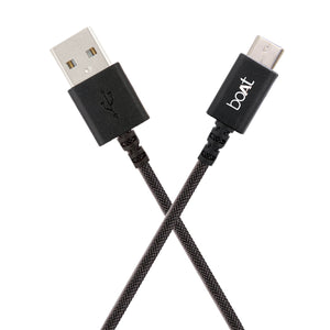 Boat Type C A400 USB Type-C to USB-A 2.0 Male Cable for Type C Phones, 1 Meter