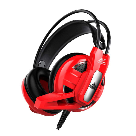 Ant Esports H520W World of Warships Edition Wired Over Ear Gaming Headset for PC PS4 Xbox One Nintendo Switch Computer and Mobile - Red