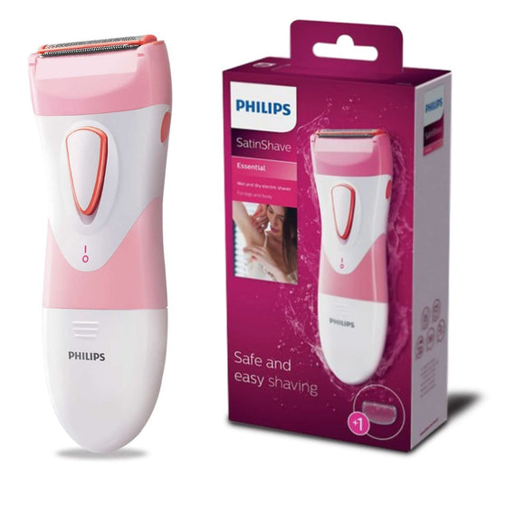 PHILIPS Cordless SatinShave Wet & Dry Electric Shaver HP6306 Pink, White