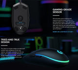 Logitech G102 Light Sync Gaming Mouse with Customizable RGB Lighting Black