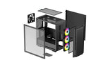 Deepcool CG560 Mid- Tower Computer Case - Black I Gaming Cabinet I Support Mini-ITX / Micro-ATX / ATX / E-ATX Motherboard I Pre-Installed Front: 3×120mm Rear: 1×140mm Fans