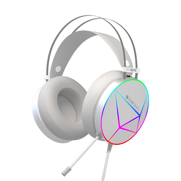 Zebronics Zeb-Blitz Wired Gaming Headphone with mic White BROOT COMPUSOFT LLP JAIPUR