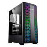 Ant Esports ICE-280TG Mid Tower Computer Case I Gaming Cabinet Supports ATX, Micro-ATX, Motherboard with Transparent Side Panel 1 x 120 mm Rear Fan Preinstalled - Black