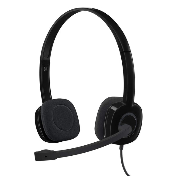 Logitech H151 Wired On Ear Headphones With Mic Black BROOT COMPUSOFT LLP JAIPUR