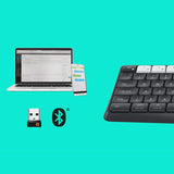 Logitech K375s/ Easy-Switch for Upto 3 Devices, Slim Bluetooth Laptop Keyboard  Black