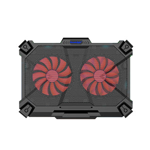 Cosmic Byte Comet Laptop Cooling Pad, Dual 140 mm Fans, LED Lights, FAN speed adjustment, USB ports, Support Upto 17 Laptops - BROOT COMPUSOFT LLP