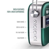 Saregama Carvaan 2.0 Hindi Portable Music Player 5000 Pre-loaded songs with Podcast, FM BT AUX Emerald Green
