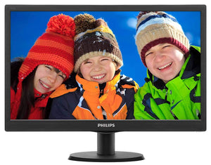 PHILIPS 193V5LSB2/94 18.5" Smart Control Monitor with TFT LCD Display VGA Port, 5 ms Response Time, Full HD, Free Sync, 60Hz Refresh Rate, Adjustable Stand, VESA Mountable, Flicker Free