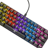 Ant Esports MK1200 Mini Wired Mechanical Gaming Keyboard with RGB Backlit Lighting with 60% Compact Form Factor - Outemu Red Switch