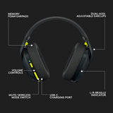 Logitech G435 Lightspeed and Bluetooth Wireless Gaming Headphone Black
