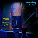 ZEBRONICS Zeb-Lucid RGB Gaming-Tripod Condenser Microphone