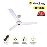 Atomberg Efficio+ 1200 mm BLDC Motor with Remote 3 Blade Ceiling Fan Pearl white BROOT COMPUSOFT LLP JAIPUR