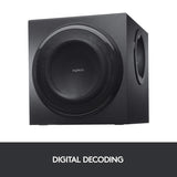 Logitech Z906 5.1 BT Surround Sound Speakers, THX, Dolby & DTS, With Remote 1000 W Home Theatre  Black, 5.1 Channel