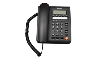 Beetel M59 Caller ID Corded Landline Phone with 16 Digit LCD Display & Adjustable contrast,10 One Touch Memory Buttons,2Ways Speaker Phone,Music On Hold,Solid Build Quality,Classic Design Black