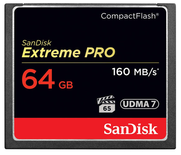 SanDisk 64GB Extreme PRO Compact Flash Memory Card 160MB/s