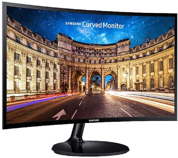 Samsung 27 inch 68.5 cm Curved LED Backlit Computer Monitor - Full HD, VA Panel with VGA, HDMI, Audio Ports - LC27F390FHWXXL Black