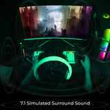 ZEBRONICS Crusher USB Gaming Headphone with Advanced Software, 7.1 Simulated Surround Sound, RGB LED, Powerful Bass, 2 Meter Braided Cable, 50mm Neodymium Drivers, for Computer and Laptop Black