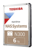 Toshiba N300 6TB NAS 3.5-Inch Internal Hard Drive CMR SATA 6 GB/s 7200 RPM 256 MB Cache