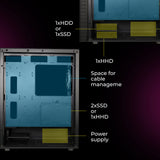 Zebronics Zeb-Matrix PRO Gaming Cabinet with Motherboard RGB sync