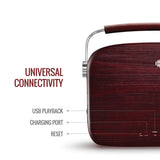 Saregama Carvaan Portable Wireless Speaker with USB FM Bluetooth & 5000 Pre Installed Songs - Cherywood Red - BROOT COMPUSOFT LLP
