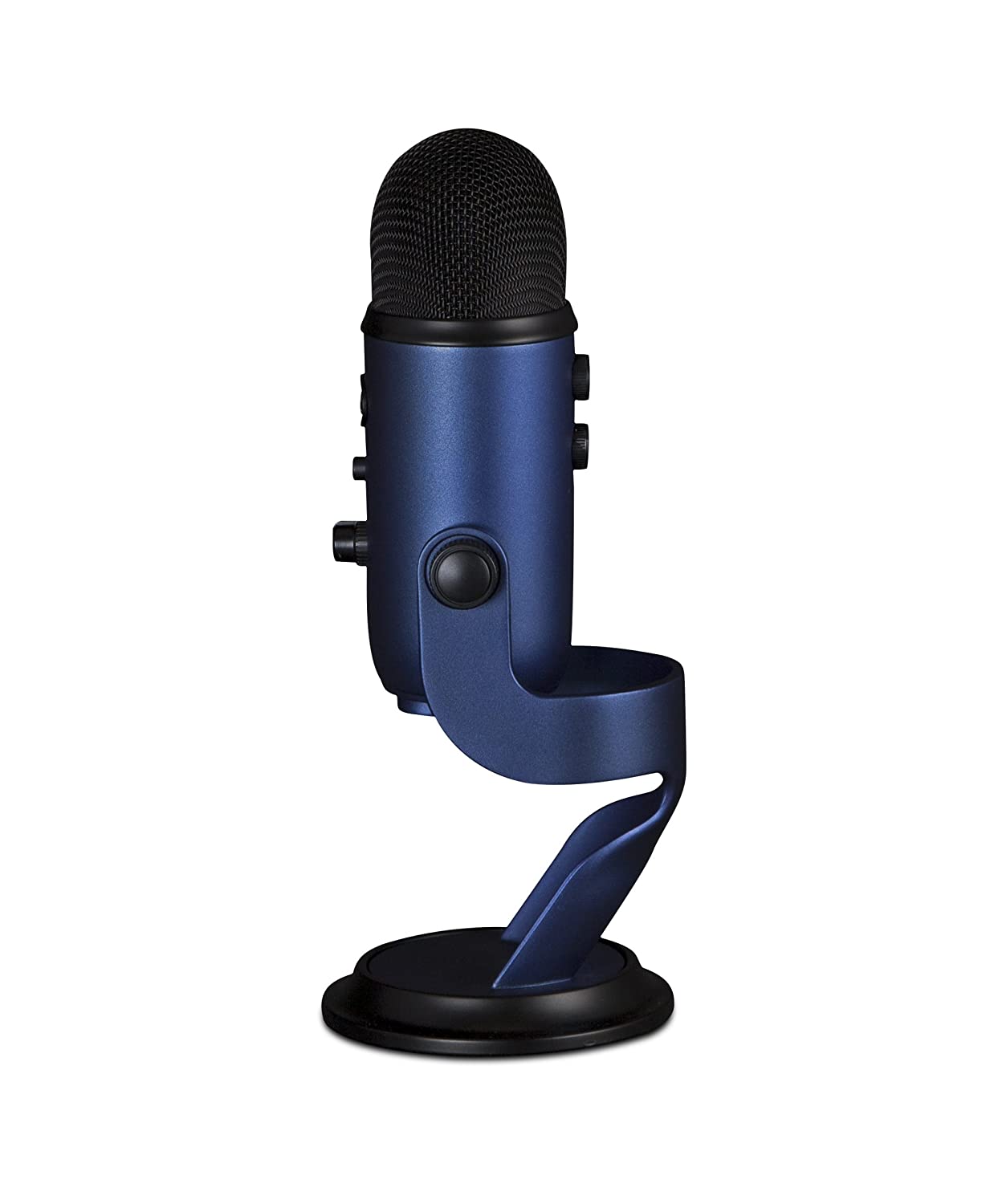Blue Microphones Yeti USB Microphone (Blackout) Bundle with Shock Mount, Desktop Boom Arm Microphone Stand, Pop Filter for Use with Recording,並行輸入