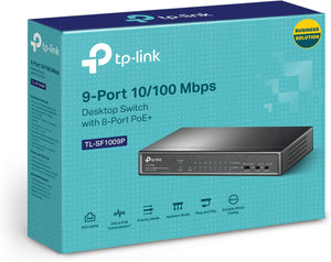 TP-Link 6 Port Fast Ethernet 10/100Mbps Desktop PoE Switch | 4 PoE+ Ports  @67W | Plug & Play | Sturdy Metal w/Shielded Ports | Extend Mode | Priority