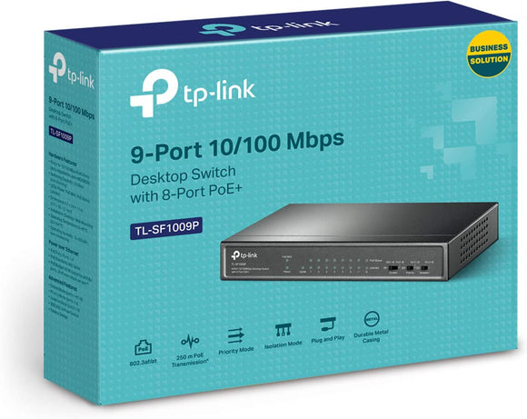 TP-Link 9 SF1009P Port Fast Ethernet 10/100Mbps PoE Switch BROOT COMPUSOFT LLP JAIPUR